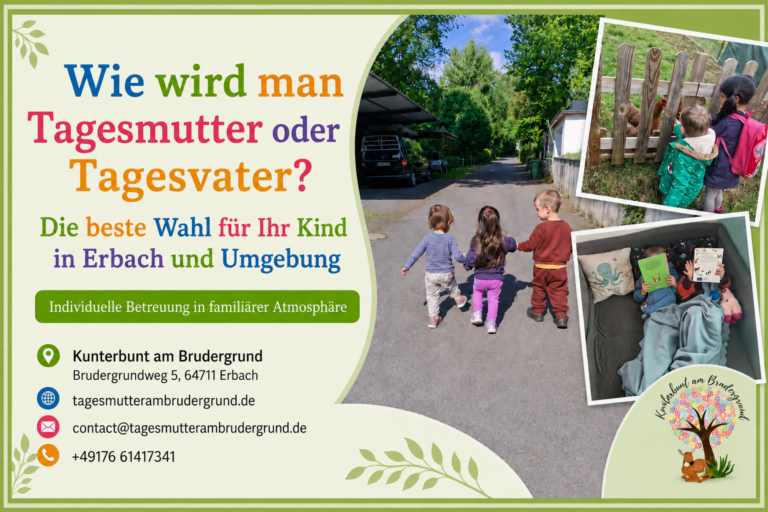 Qualifizierte Tagesmütter in Erbach und Michelstadt betreuen Kinder in einer sicheren, liebevollen und familiennahen Umgebung mit pädagogischer Ausbildung und langjähriger Erfahrung.