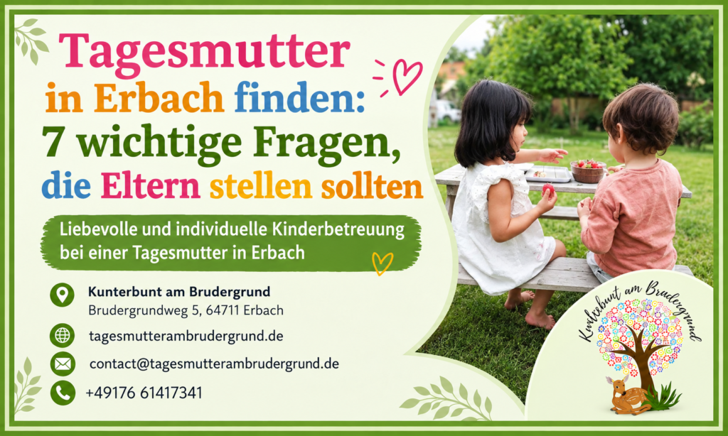 Tagesmutter in Erbach betreut Kleinkinder in familiärer Atmosphäre